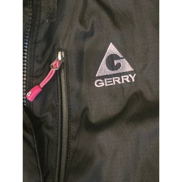 Gerry Women's Size Large Quilted Ski Jacket Removable Hood Black Pink Zip Up - Picture 3 of 5